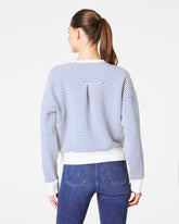 SPANX AirEssentials® Striped Crewneck | Faded Indigo Stripe